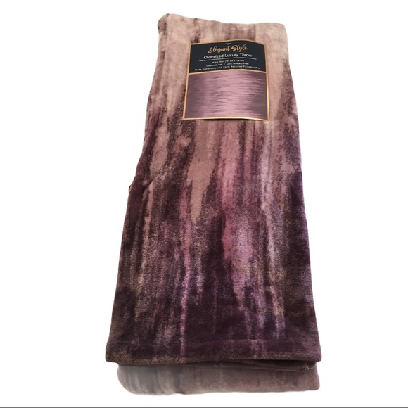 Purple throw blanket, Oversized Luxury 50x70in - Picture 3 of 6